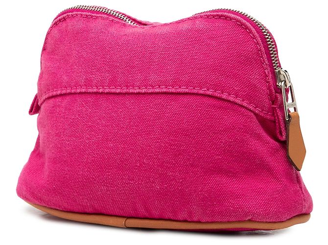 Pouch Hermès Mini Bolide in Canvas Rosa - vista 2