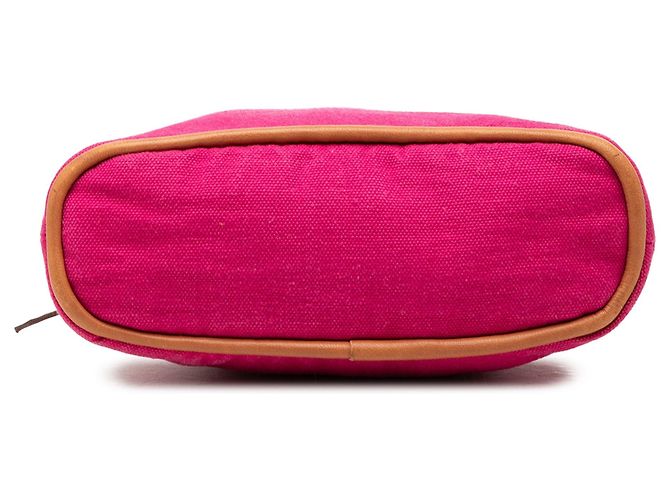 Pouch Hermès Mini Bolide in Canvas Rosa - vista 3