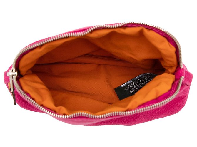Pouch Hermès Mini Bolide in Canvas Rosa - vista 4