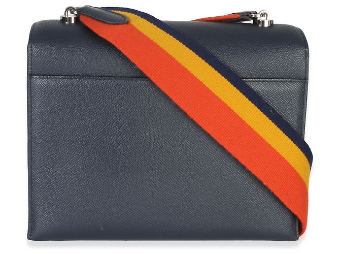 Hermès Bleu Nuit Epsom Verrou 23 PHW Blu - vista 2