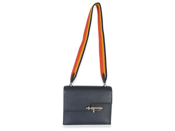 Hermès Bleu Nuit Epsom Verrou 23 PHW Blu - vista 5