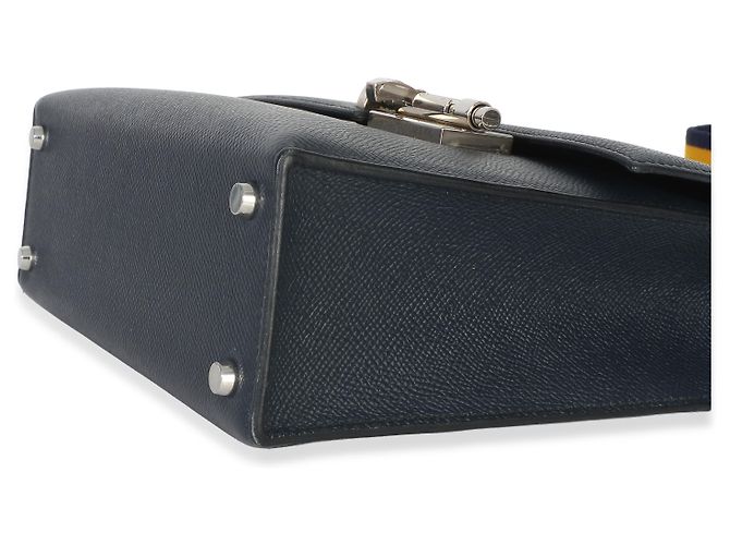 Hermès Bleu Nuit Epsom Verrou 23 PHW Blu - vista 6