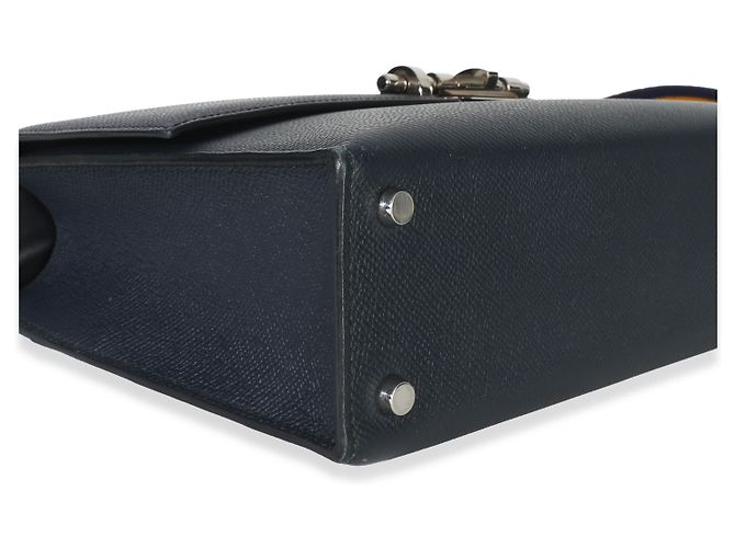 Hermès Bleu Nuit Epsom Verrou 23 PHW Blu - vista 7