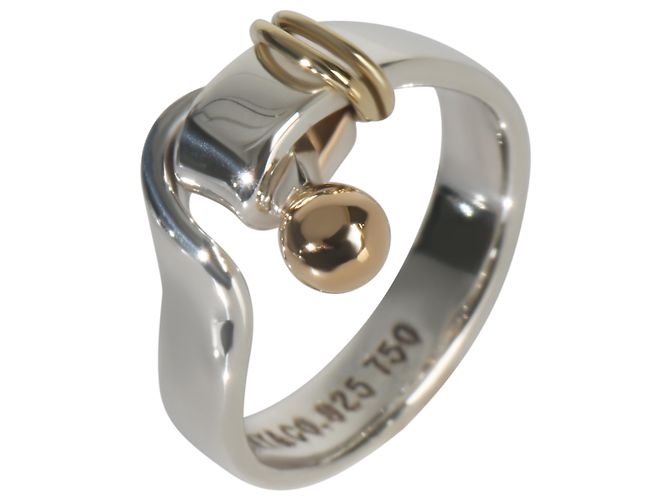 Anello Hook Vintage Tiffany & Co. in oro giallo e argento sterling - vista 2