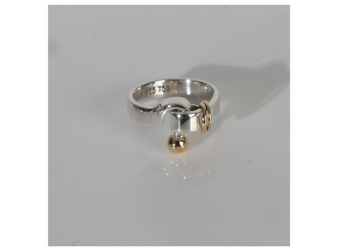 Anello Hook Vintage Tiffany & Co. in oro giallo e argento sterling - vista 6