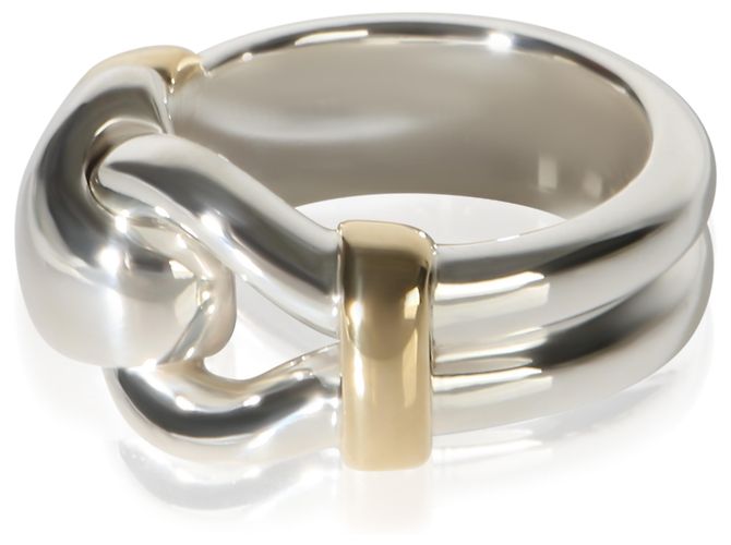 Anello Loop Vintage Tiffany & Co. in oro giallo e argento sterling - vista 3