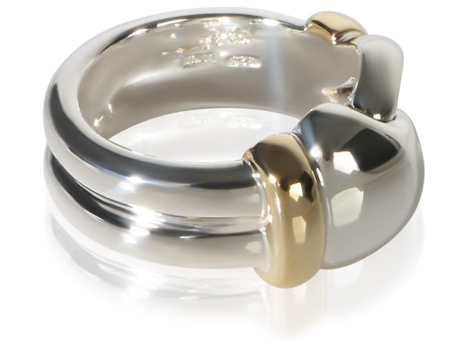 Anello Loop Vintage Tiffany & Co. in oro giallo e argento sterling - vista 4