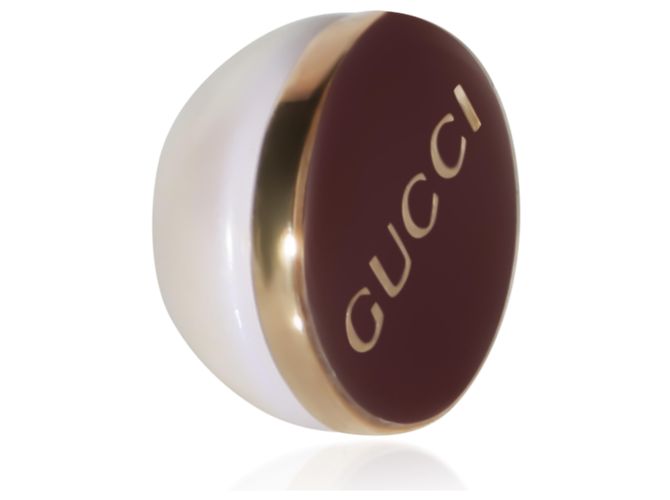Orecchini magnetici Gucci in perle sintetiche placcate oro - vista 3