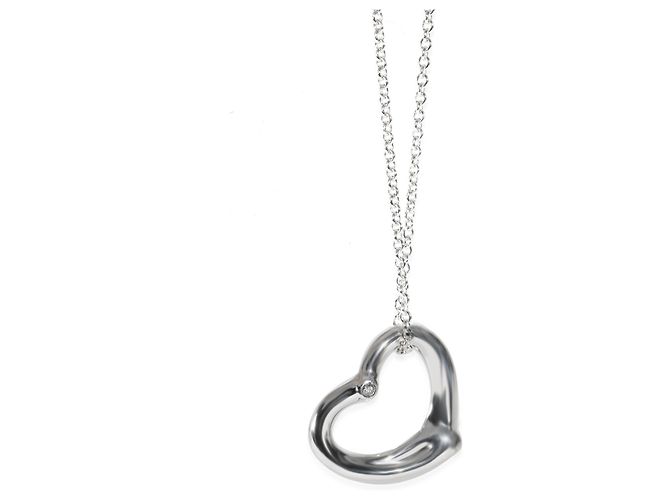 Pendente Cuore Aperto Elsa Peretti in Argento Sterling e Diamante Tiffany & Co. - vista 5