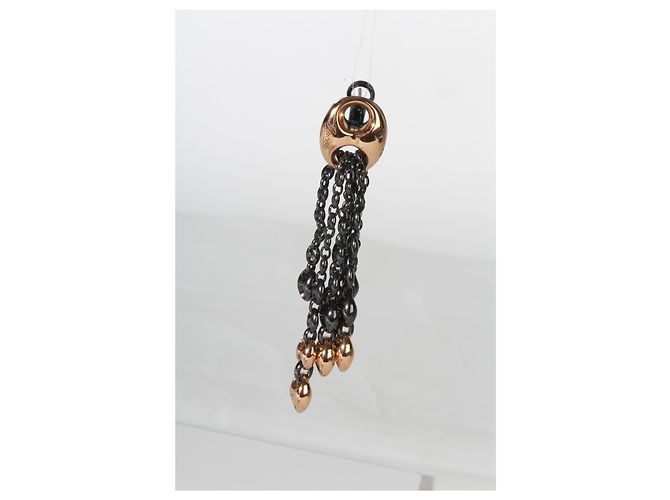 Orecchini Gucci Mariner Link in oro rosa e argento sterling brunito - vista 4