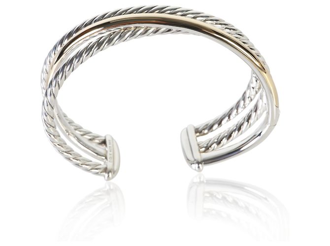 Bracciale Bold Crossover David Yurman in oro giallo e argento sterling - vista 2
