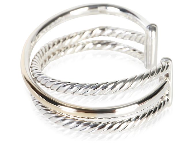 Bracciale Bold Crossover David Yurman in oro giallo e argento sterling - vista 3
