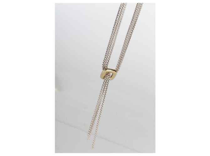 Collana Lariat Waterfall David Yurman in oro giallo e argento sterling - vista 4