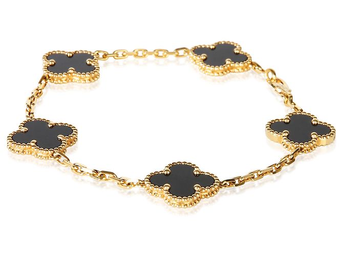Bracciale Vintage Alhambra Van Cleef & Arpels in oro giallo e onice - vista 2