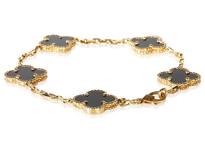 Bracciale Vintage Alhambra Van Cleef & Arpels in oro giallo e onice - vista 3