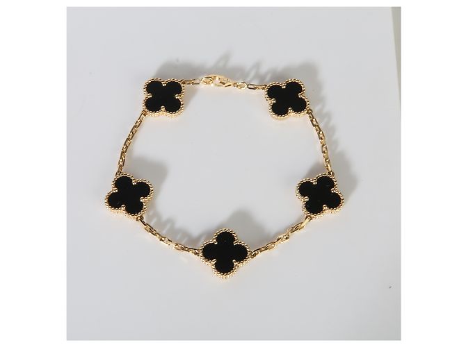 Bracciale Vintage Alhambra Van Cleef & Arpels in oro giallo e onice - vista 6