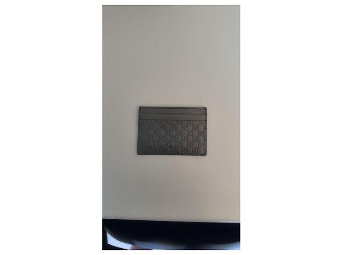 Gucci GG Embossed Leather Card Holder Black - view 3