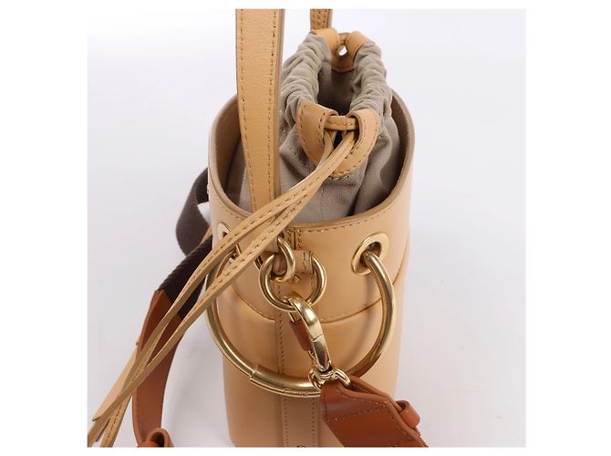 Chloé Borsa a tracolla 2Way Chloe Roy in pelle x tela beige - vista 5