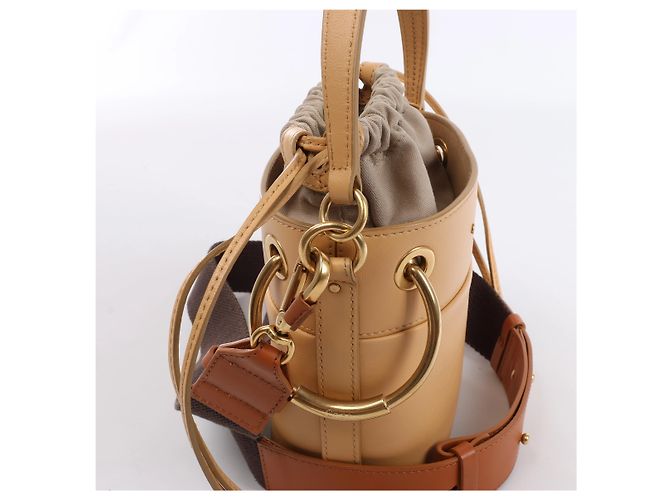 Chloé Borsa a tracolla 2Way Chloe Roy in pelle x tela beige - vista 6