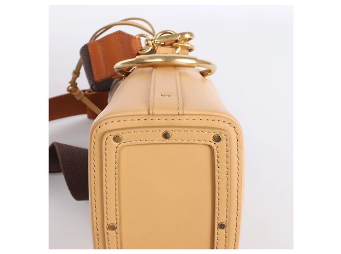 Chloé Borsa a tracolla 2Way Chloe Roy in pelle x tela beige - vista 8