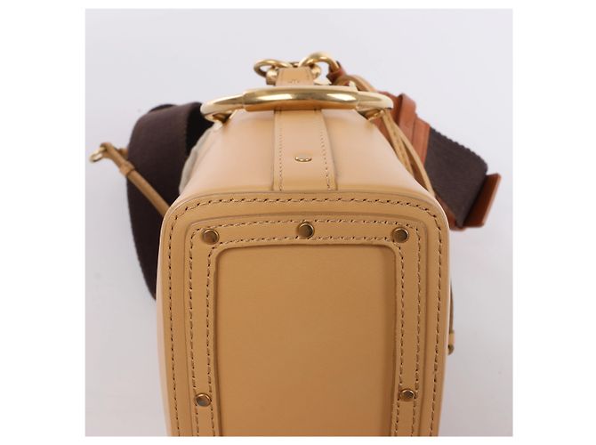 Chloé Borsa a tracolla 2Way Chloe Roy in pelle x tela beige - vista 9