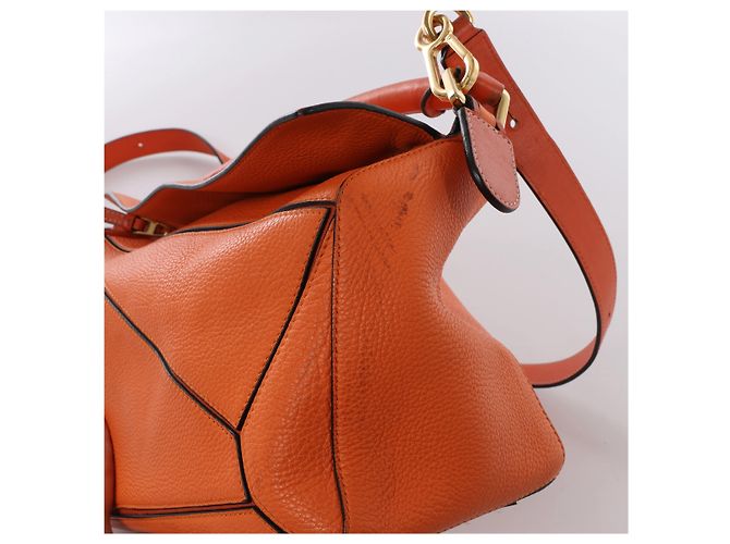 Borsa a mano 2Way Loewe Puzzle Medium in pelle, Orange Arancione - vista 11