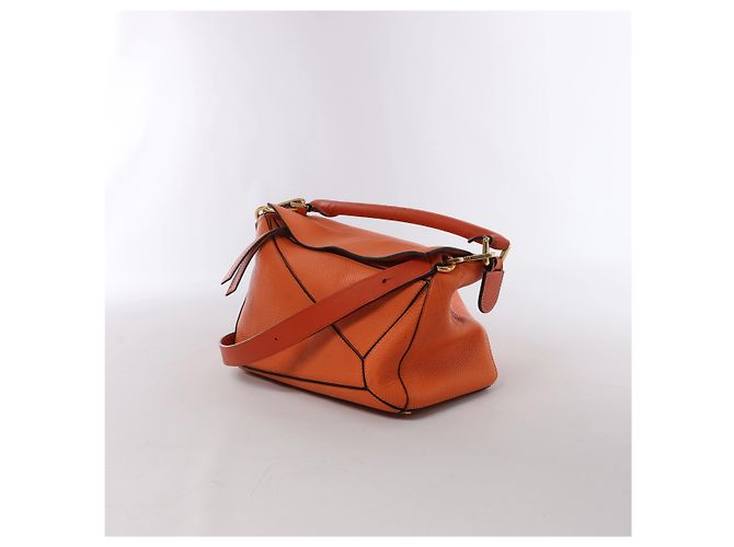 Borsa a mano 2Way Loewe Puzzle Medium in pelle, Orange Arancione - vista 3
