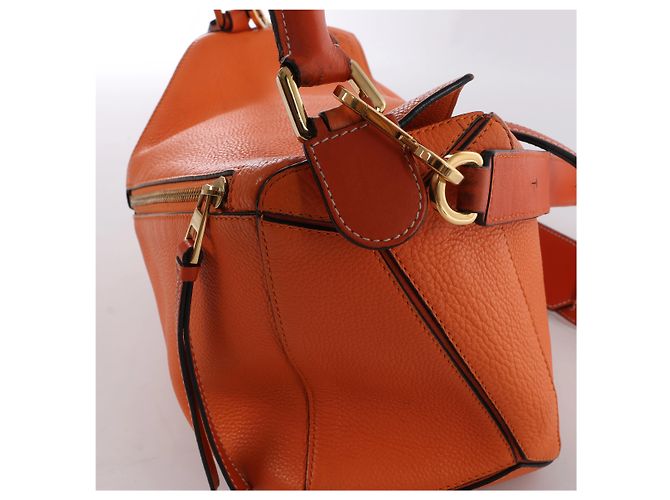 Borsa a mano 2Way Loewe Puzzle Medium in pelle, Orange Arancione - vista 5