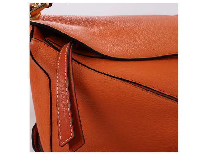 Borsa a mano 2Way Loewe Puzzle Medium in pelle, Orange Arancione - vista 7