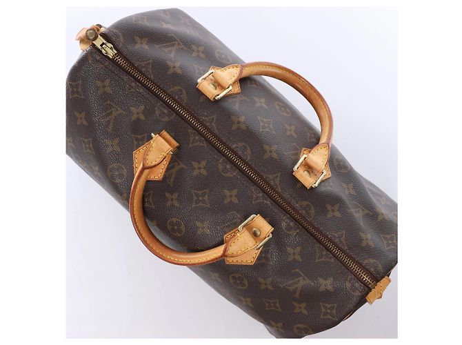Borsa a mano Louis Vuitton Speedy 35 Monogram Canvas Marrone M41524 - vista 7