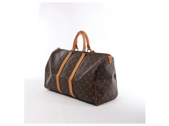 Borsa da viaggio Louis Vuitton Keepall 45 Monogram Canvas in marrone M41428 - vista 3
