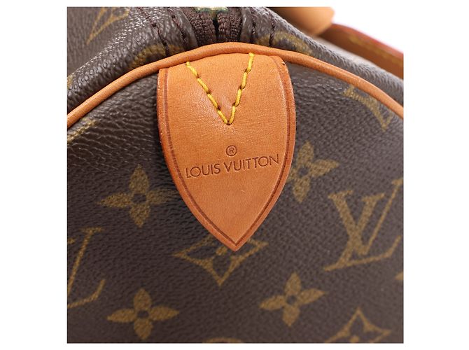 Borsa da viaggio Louis Vuitton Keepall 45 Monogram Canvas in marrone M41428 - vista 6