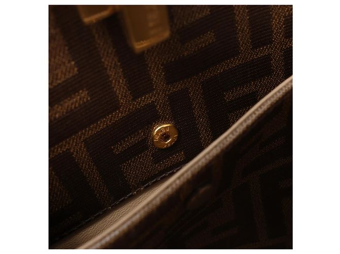 Fendi Peekaboo X-light Leder 2Way Handtasche in Brown 8BN310 Beige - Ansicht 14