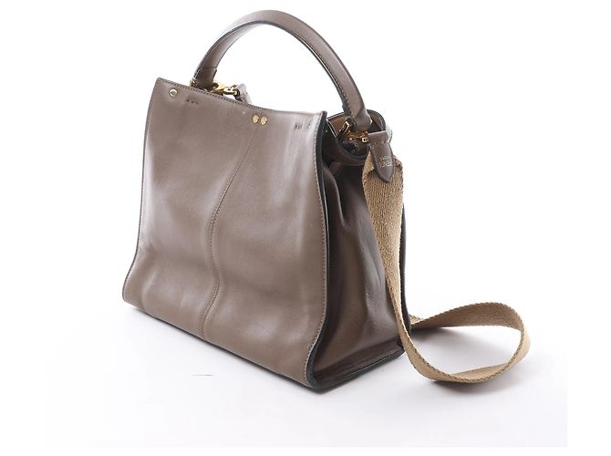 Fendi Peekaboo X-light Leder 2Way Handtasche in Brown 8BN310 Beige - Ansicht 4