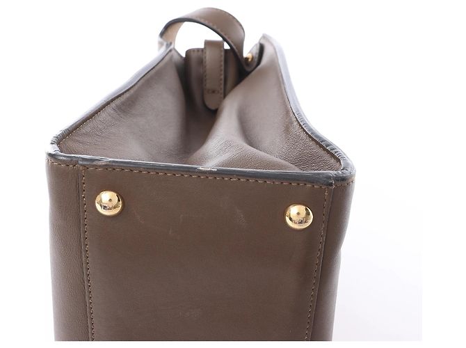 Fendi Peekaboo X-light Leder 2Way Handtasche in Brown 8BN310 Beige - Ansicht 9