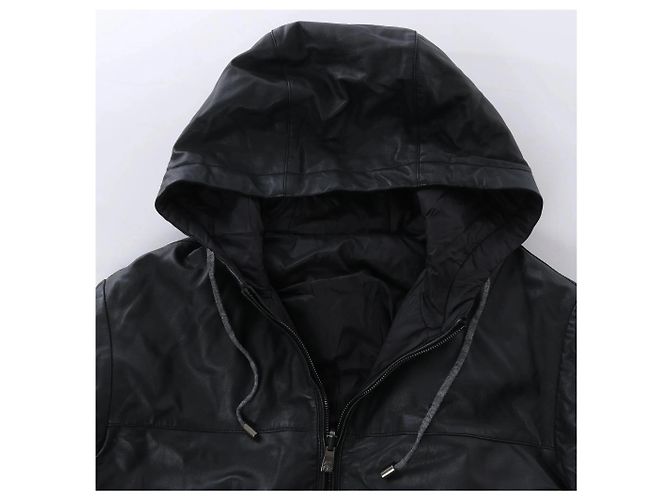 Corneliani Double Side Lederjacke in Schwarz, Größe 50 IT - Ansicht 2