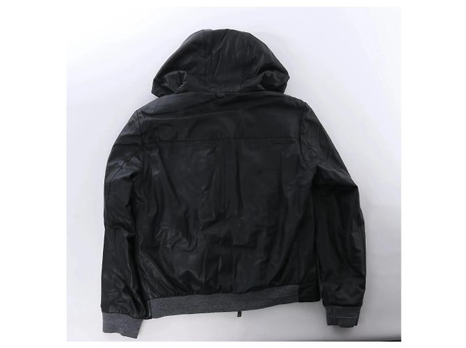 Corneliani Double Side Lederjacke in Schwarz, Größe 50 IT - Ansicht 3