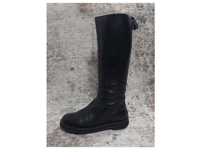 Botas de cuero Jil Sander Navy Negro - vista 2