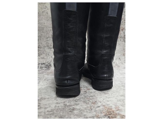 Botas de cuero Jil Sander Navy Negro - vista 5
