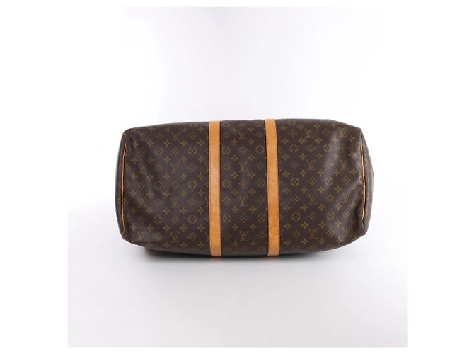Borsa da viaggio Louis Vuitton Keepall 55 Monogram Canvas in marrone M41424 - vista 10