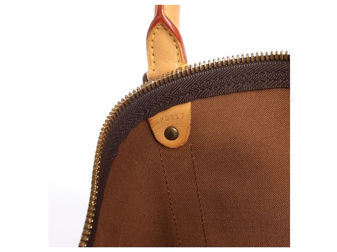 Borsa da viaggio Louis Vuitton Keepall 55 Monogram Canvas in marrone M41424 - vista 14