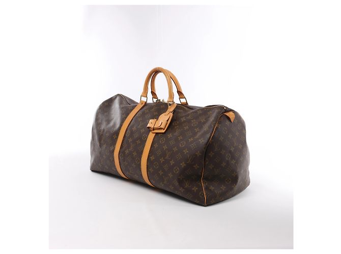 Borsa da viaggio Louis Vuitton Keepall 55 Monogram Canvas in marrone M41424 - vista 2