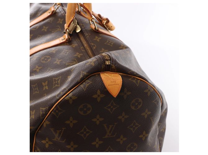 Borsa da viaggio Louis Vuitton Keepall 55 Monogram Canvas in marrone M41424 - vista 4