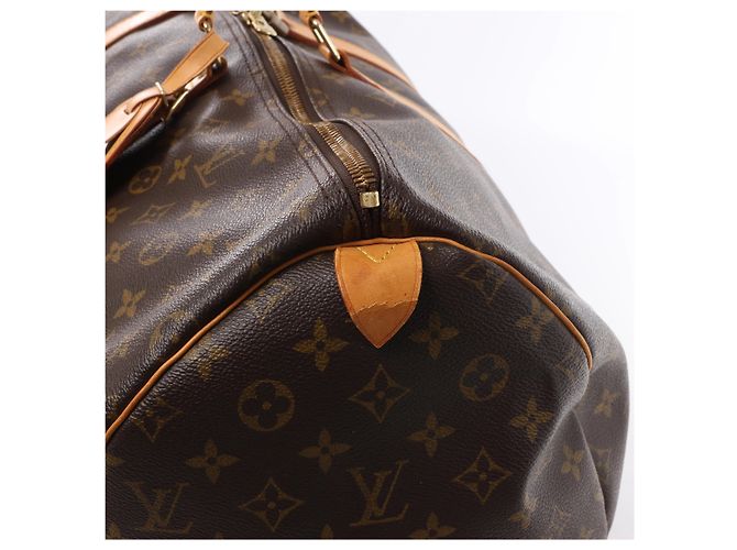 Borsa da viaggio Louis Vuitton Keepall 55 Monogram Canvas in marrone M41424 - vista 5