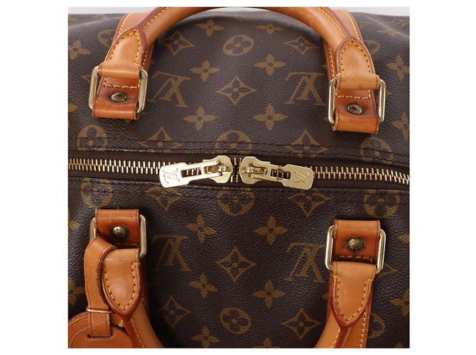 Borsa da viaggio Louis Vuitton Keepall 50 Monogram Canvas Marrone M41426 - vista 7