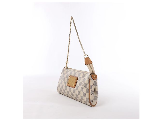 Bolso de hombro Louis Vuitton Eva Damier Azur en Beige N55214 - vista 2