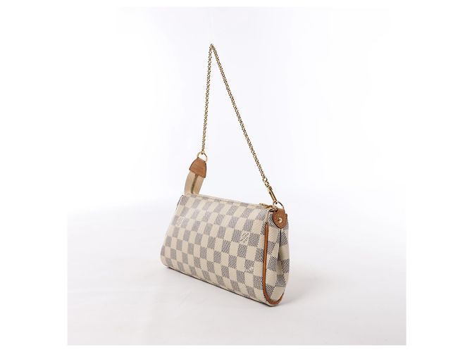 Bolso de hombro Louis Vuitton Eva Damier Azur en Beige N55214 - vista 3