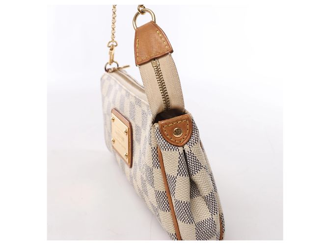 Bolso de hombro Louis Vuitton Eva Damier Azur en Beige N55214 - vista 5