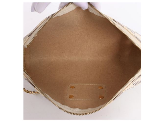 Bolso de hombro Louis Vuitton Eva Damier Azur en Beige N55214 - vista 9