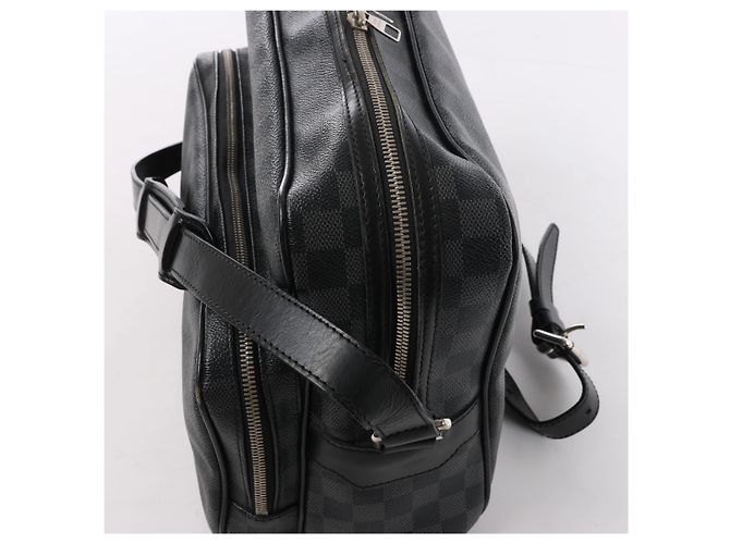 Louis Vuitton Sac Leoh Damier Graphite Messenger Crossbody Bag in Nero N45252 - vista 5